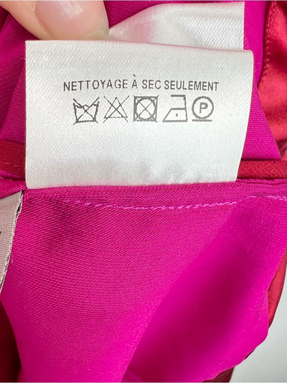 Ports 1961 Y2K archival pure silk draped cowl neck fuschia red batwing dress 6 - Picture 13 of 17